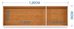 Armário Aéreo de Cozinha 120cm 3 Portas Classic Branco - Poquema