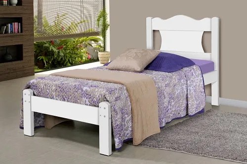 Cama De Casal Munique Branco - Gabrielli Móveis