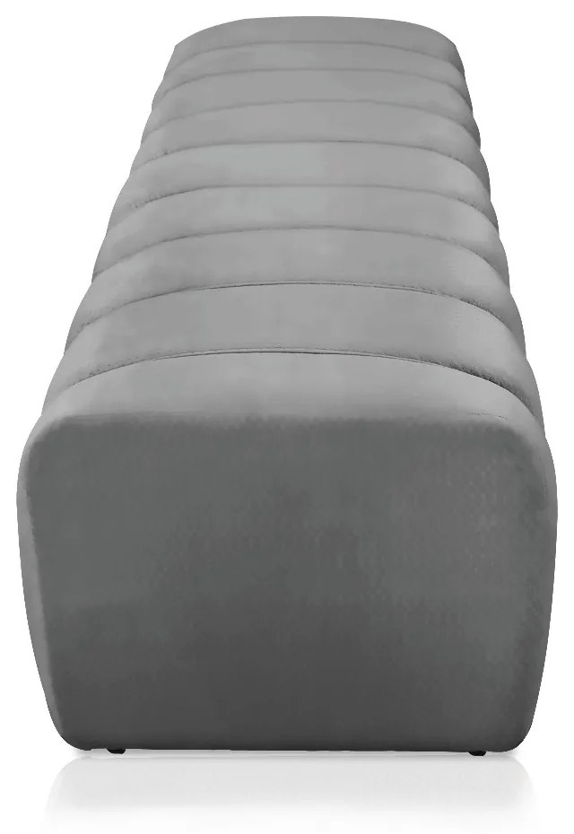 Calçadeira Olivia Casal 140 cm Veludo - D'Rossi - Cinza