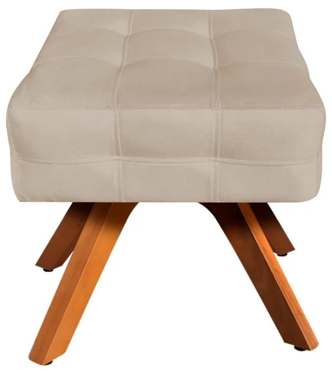 Puff Banqueta Decorativo Giratório MM30 Elisa Suede D03 - D'Rossi - Bege