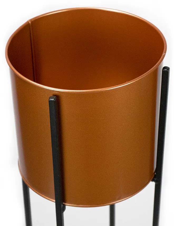 Vaso Decorativo Rose com Suporte Metálico Preto 91 cm - D'Rossi