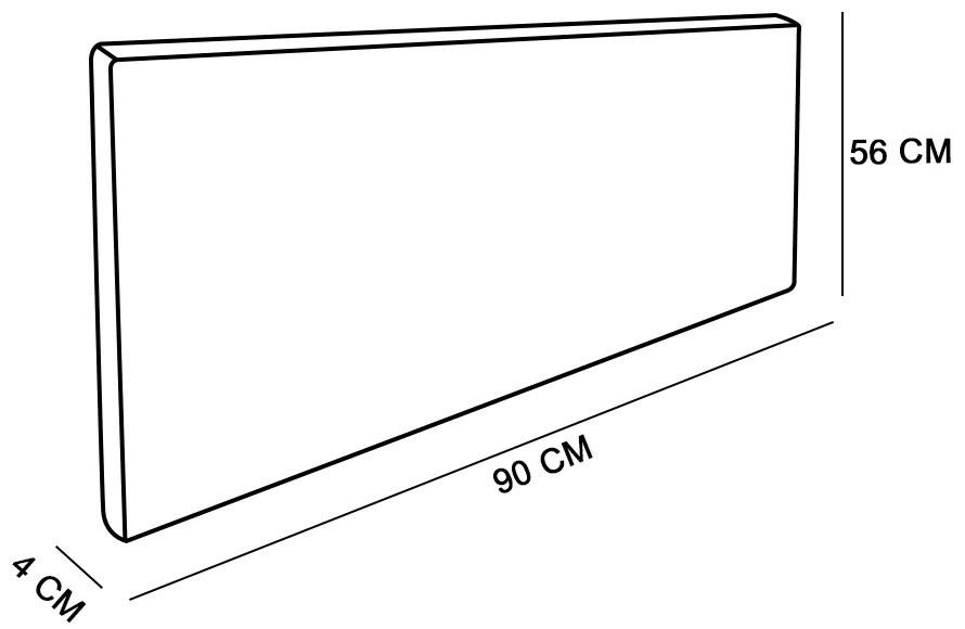 Cabeceira Solteiro Cama Box 90cm Painel Clean Suede M11 - D'Rossi - Grafite