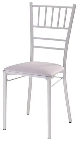 Cadeira 147 Empilhavel com Assento Estofado Branco -12309 Sun House