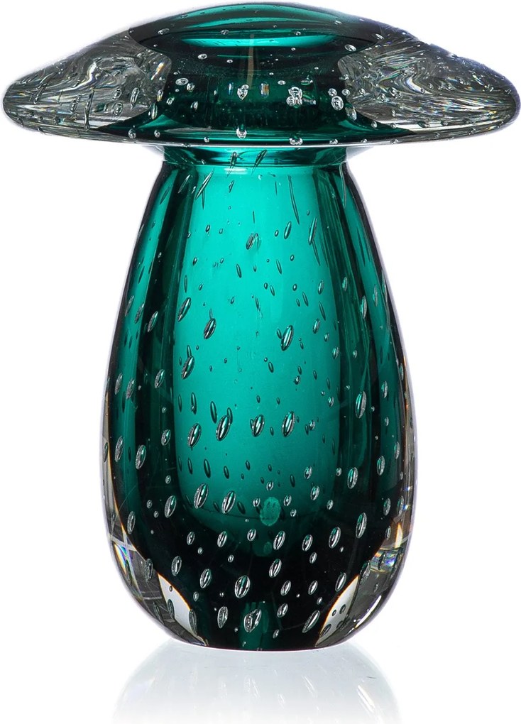 Cogumelo Decorativo em Murano G - Verde Folha  Verde Folha