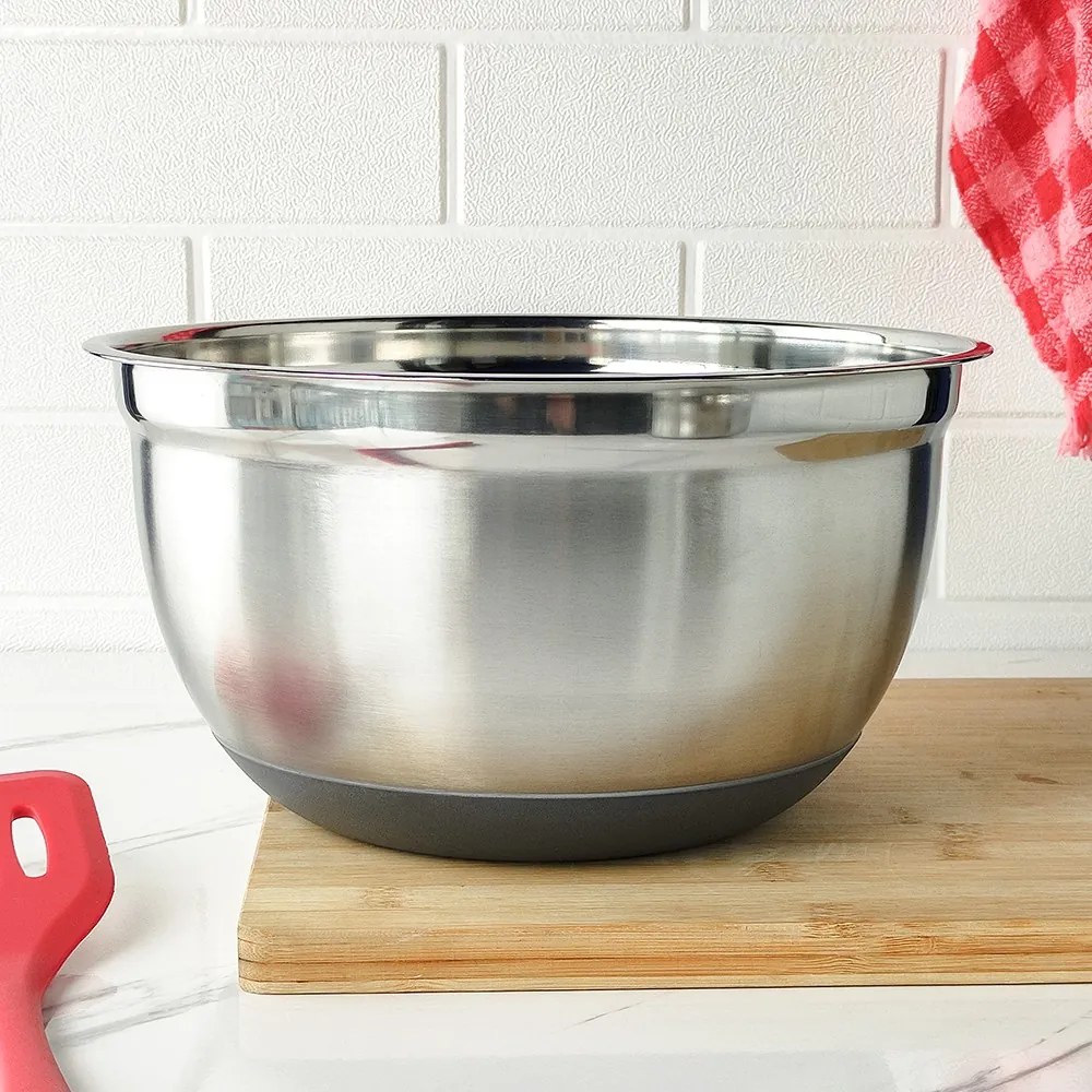 Bowl Inox Silicone Médio