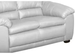 Sofá 2 Lugares Sala de Estar 155cm Veneza Couro Branco - Scala Decor