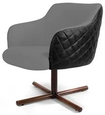 Kit 02 Poltronas Decorativas Jade Base Xis Giratória C-416 Corano Tres