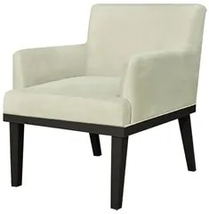 Poltrona Decorativa Sala de Estar e Recepção Vitória W01 Suede Bege -