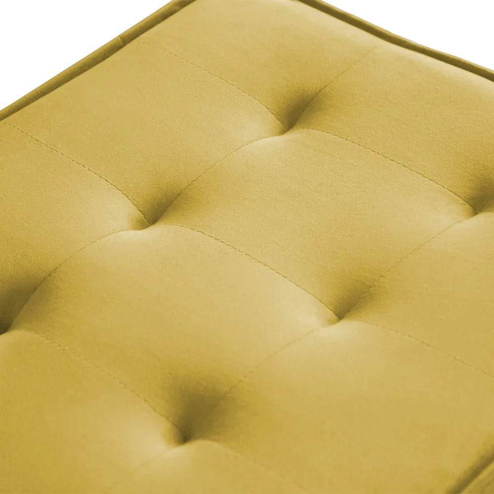 Puff Decorativo Coímbra 60x80 Suede Amarelo