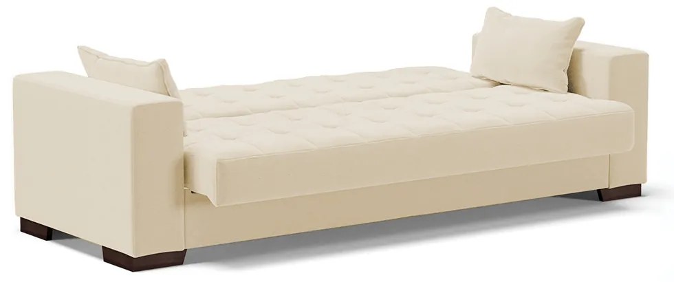 Sofá Cama Casal 3 Lugares 210cm Lisboa Linho Bege  D03 - D'Rossi