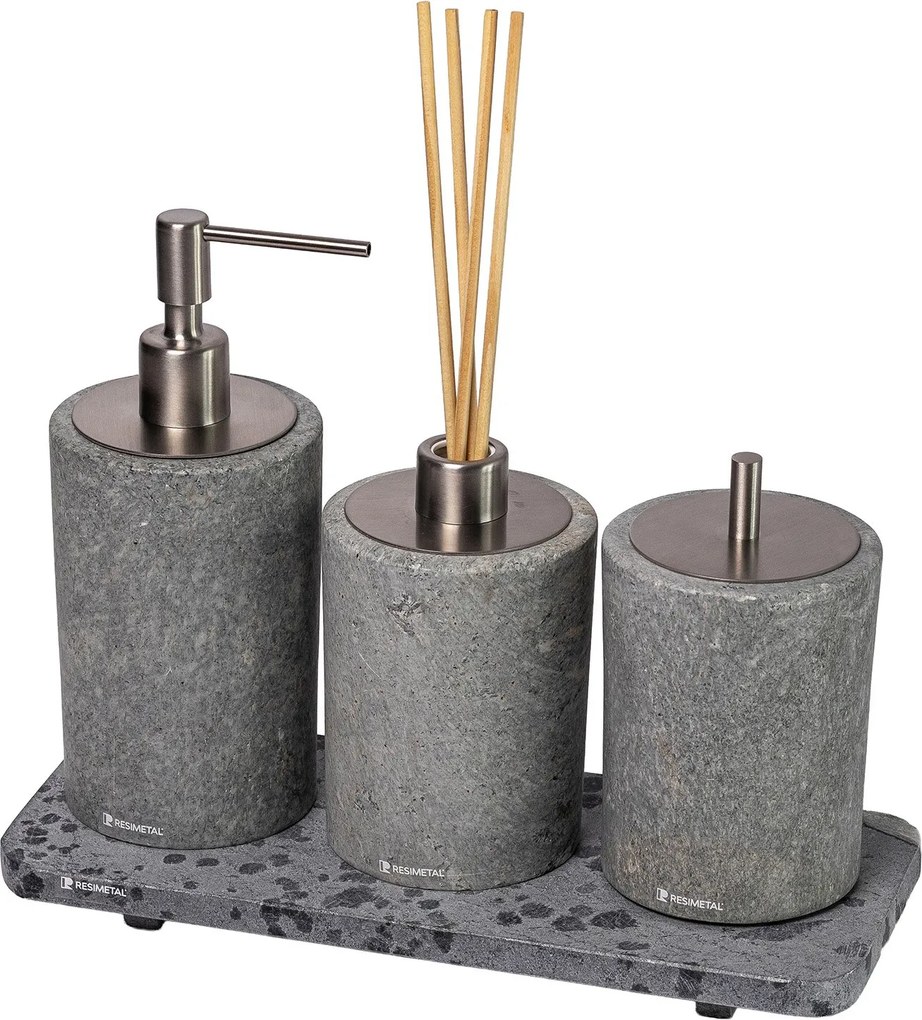 Conjunto Banheiro 3 Pçs Petra - Cromo Escovado Cromo Escovado
