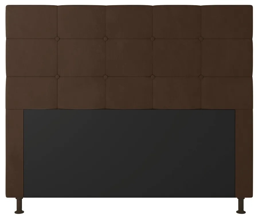 Cabeceira Casal Cama Box 140cm para Quarto Stambul Suede M11 - D'Rossi - Marrom