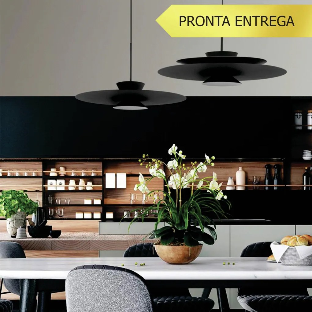 Pendente Tule Ø60X25Cm 1Xmr16 - Usina 25120/60 (TC-F - Terracota Fosco, Igual a Cor 1)