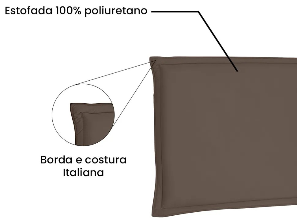 Cabeceira Painel Garden Para Cama Box Casal 140 cm Suede - D'Rossi - Caramelo