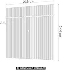 Painel Para TV 75 Polegadas 238cm André Z10 Cumaru - Mpozenato