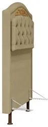Cabeceira Cama Box Solteiro 90cm com Tachas Imperial J02 Linho Areia -