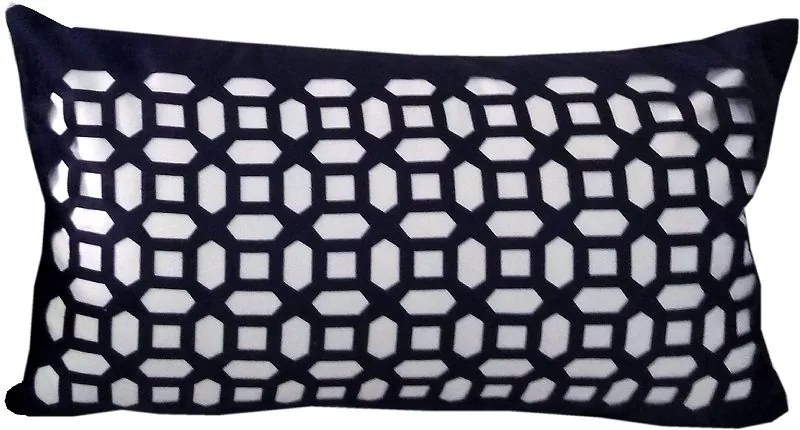 Capa Almofada Corte a Laser Provence Vitral Azul 30x50cm