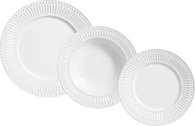 Jogo de Pratos 18 Peças Roma Branco Porto Brasil