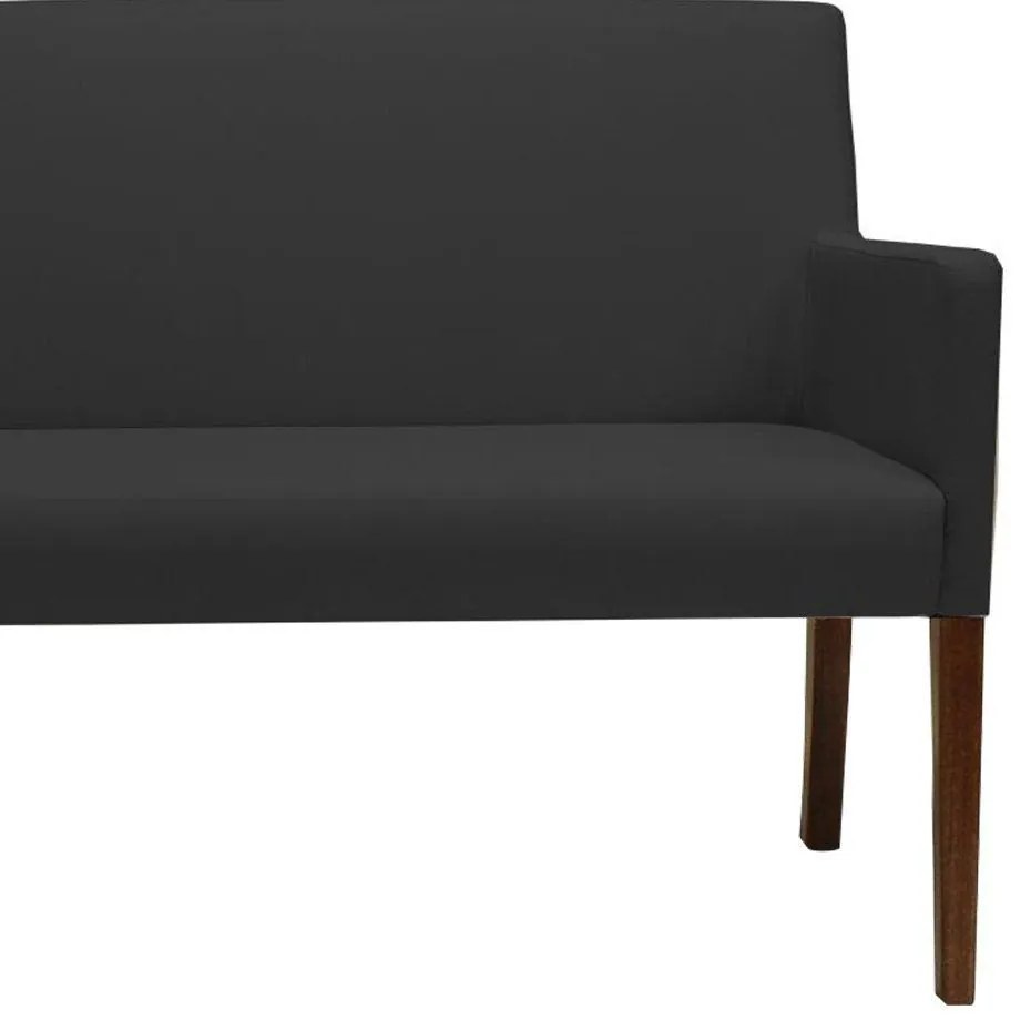 Poltrona 2 Lugares Liverpool PU Sintético Preto G15 - Gran Belo
