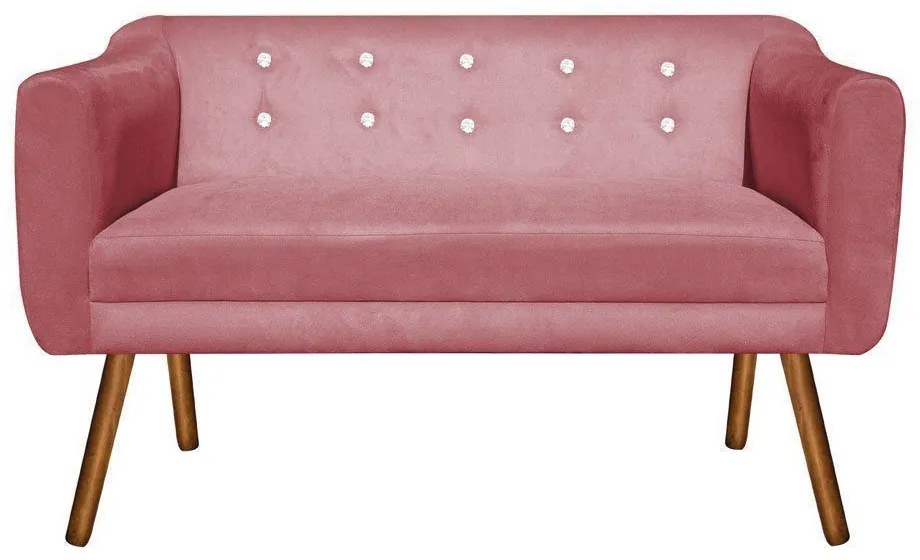 NAMORADEIRA JULIA 2 LUGARES SUEDE ROSE C
