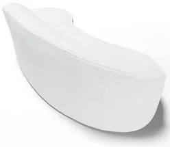 Sofá Living  4 Lugares 280cm Braço Esquerdo Mozart D06 Sintético Branc