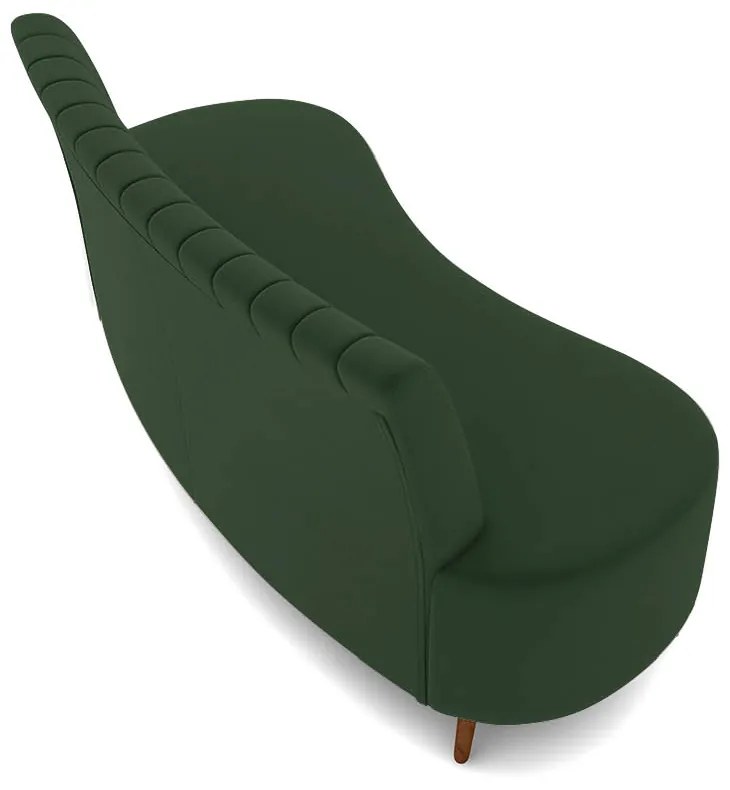 Sofá 2 Lugares Living 160cm Pé Palito Maraú Veludo K01 - D'Rossi - Verde