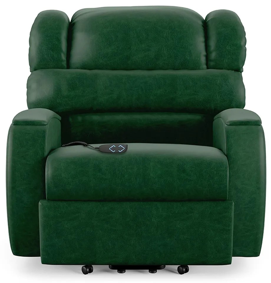 Poltrona do Papai Sala de Cinema Reclinável Kylie Elevação Lift Elétrico PU Verde Musgo G23