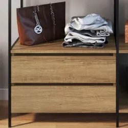 Guarda Roupa Closet Industrial 100cm 2 Gavetas Seven Mel Z54 - Mpozena