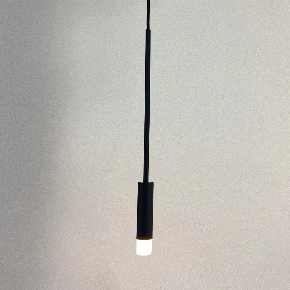 Pendente Tubo Haste Ø2,8X50Cm Ponteira Acrílico 1Xled 5W - Qimporta Pd... (CHAMPANHE, 110v)