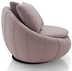 Poltrona Decorativa Redonda Giratória com Almofadas Saphire Z32 Veludo