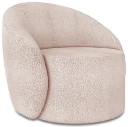Sofá 3 Lugares 180cm Wendi e Poltrona Steve Boucle Rose I01  - Mpozena