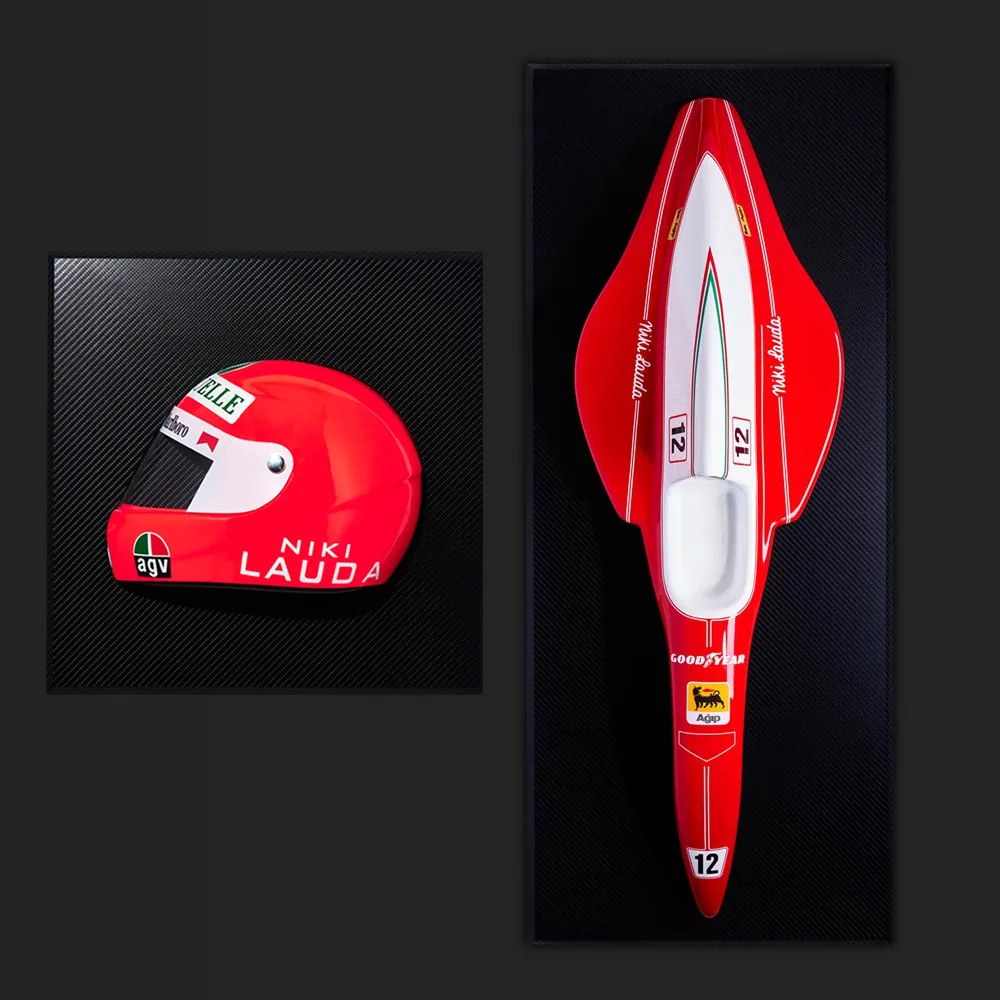 Conjunto Quadros 3D F1 Carro F312T e Capacete NL G53 - Gran Belo