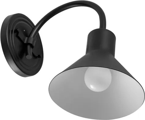 Arandela Aluminio Preto Ip65 Piccola