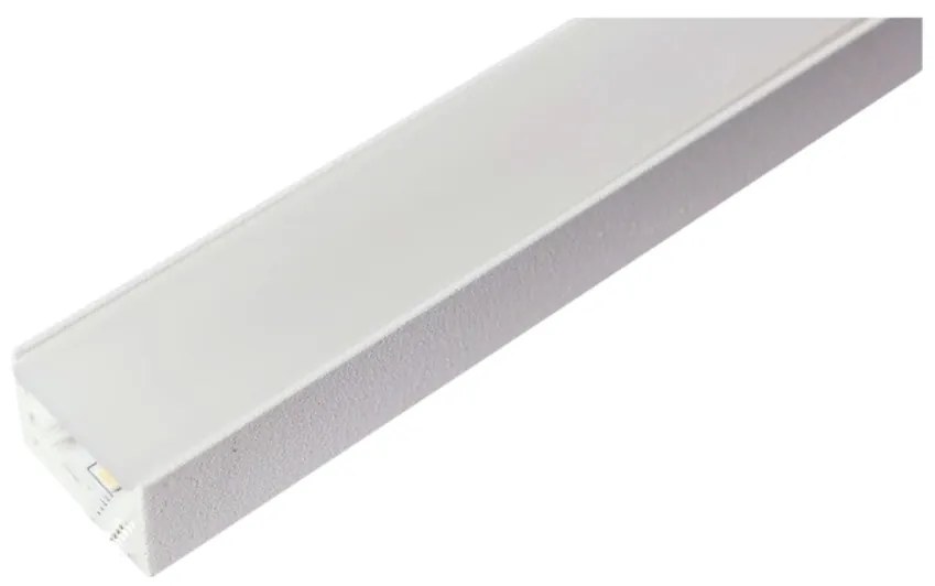 Perfil Sobrepor Para Fita Led Wood 75Cm 1,7X75X1,0Cm | Usina 30760/75 (BT - Branco Texturizado)