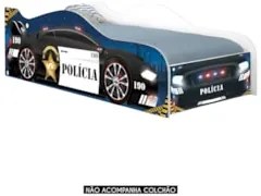 Cama Solteiro Infantil Baixa Para Colchão 188x88cm Policial K06 - Mpoz