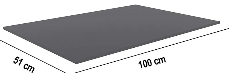 Tampo Balcão de Cozinha 100x51cm A01 - D'Rossi - Cinza