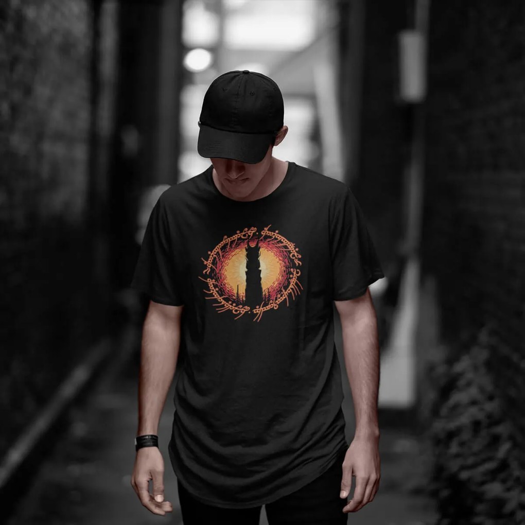 Camiseta Unissex Mordor Ring O Senhor dos Anéis Geek Nerd - Verde Musgo - G
