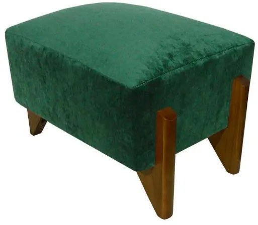 Banquinho Acolchoado Evo Retangular Peach Veludo em Várias Cores - Verde
