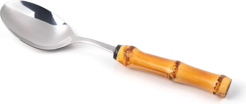 Colher de Sobremesa em Bambu Natural - Inox  Inox