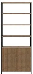 Estante Livreiro Steel Quadra 27805 2 Portas Vermont Base Preta - Arte