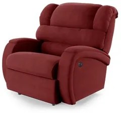 Poltrona do Papai Reclinável Kalie Power Touch USB FH9 Veludo Vermelho