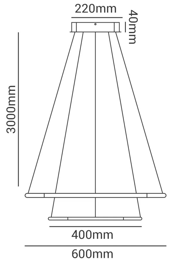 Pendente Hox 66W Led 3000K Ip20 Branco Bivolt 60X60Cm | Opus Dn 34348 (Branco)