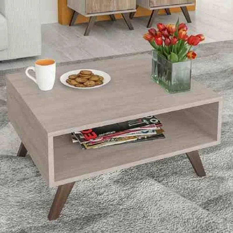 Mesa De Centro Nicho Retangular Retrô Rt3020 - Rústico