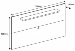 Painel Para TV  Até 60 Pol. com Prateleira 1.35 Safira C14 Off White -