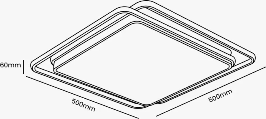 Plafon Hoop 72W Multicolor Branco Bivolt 38X38 | Opus Hm 82901 (Branco)