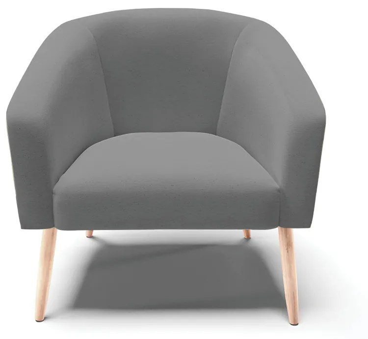 Poltrona Decorativa Pé Palito Natural Stella Linho D03 - D'Rossi - A26 Grafite