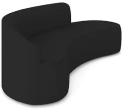Sofá 4 Lugares Para Sala 220cm Orgânico Wendi Linho Preto I01 - Mpoze