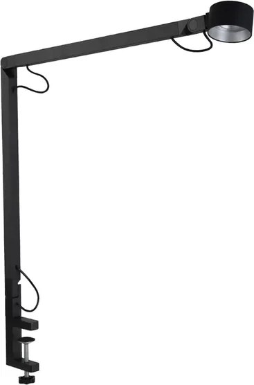 Luminaria De Mesa Led Aluminio Preto Com Garra 6W 3000K Tool