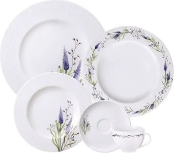 Aparelho de Jantar Tramontina Lilla em Porcelana Decorada 20 Peças