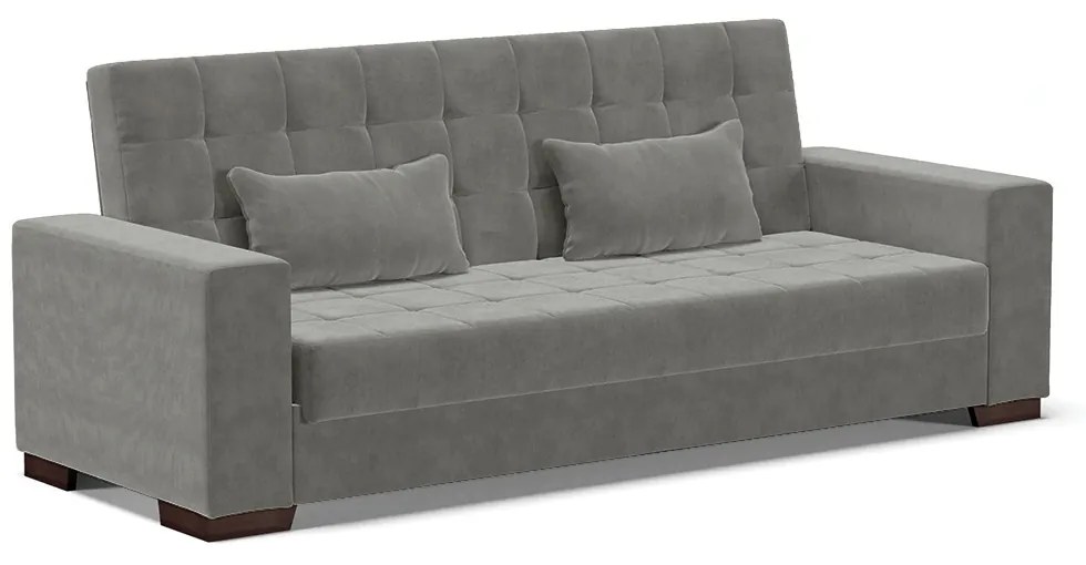 Sofá Cama Casal 3 Lugares 210cm Lisboa Suede Grafite  D03 - D'Rossi